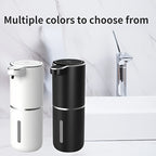 Smart Sensor Automatic Soap Dispenser Nickel Wall-Mount USB Quick Charging with Power Display, 4-Level Adjustable Flow Rate, No-Touch 400ml Foam & Liquid Soap Dispenser for Bathroom Kitchen