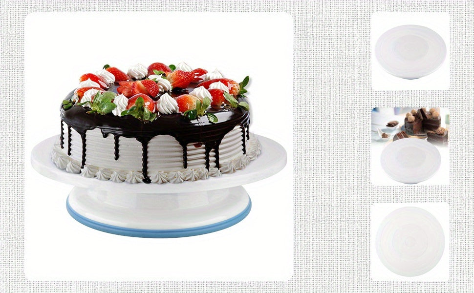 Rotating Cake Stand 11 Inch Non-Slip Base Smooth Spinning Turntable for Cake Decorating Icing Frosting Baking Display