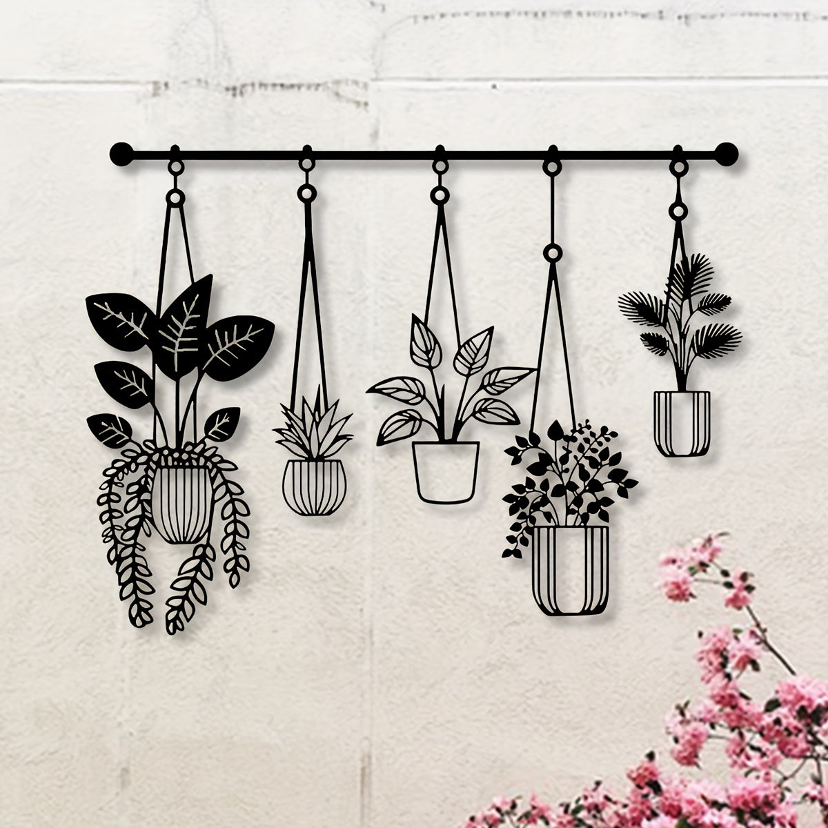Metal Flower Wall Art Rustic Farmhouse Decor – Minimalist Black & Colorful Floral Wall Sculpture for Living Room, Bathroom, Bedroom & Dining Room | Housewarming Gift Wall Hanging
