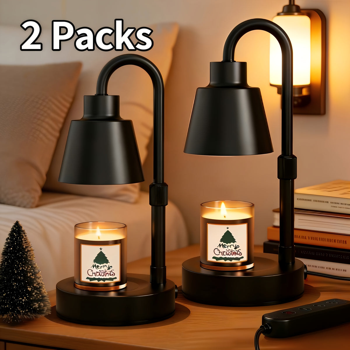 Metal Adjustable Candle Warmer Lamp with Timer – Height Adjustable Wax Melt Warmer for Jar Candles, Flameless Home & Bedroom Decor, Housewarming & Birthday Gift for Moms (Bulb Not Included)