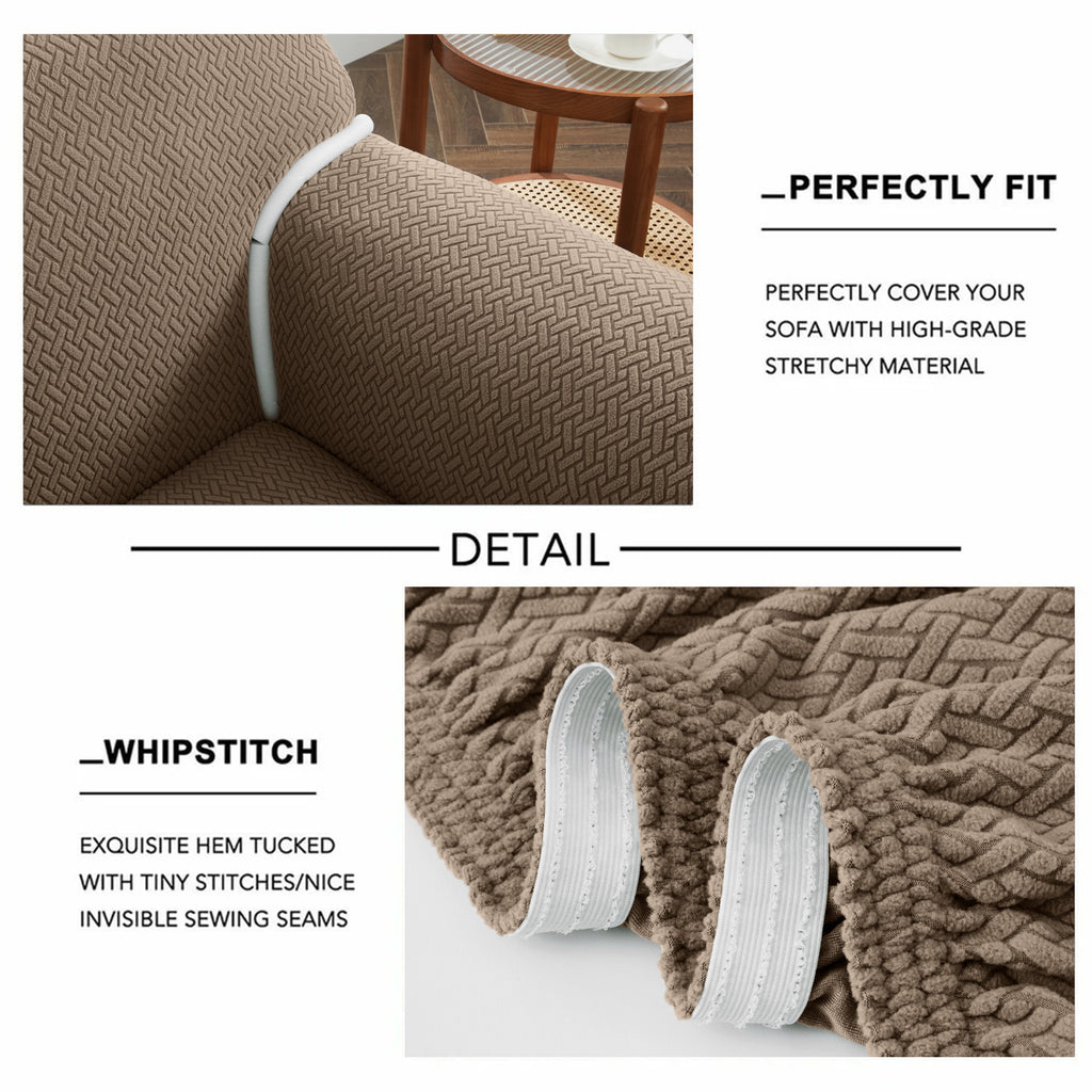 Thickened Spandex Sofa Cover Anti-Scratch – Stretch Polyester Sofa Protector, Anti-Slip Pet-Friendly, Machine Washable, 6 Colors, 1/2/3 Seater, Living Room Bedroom Home Decor