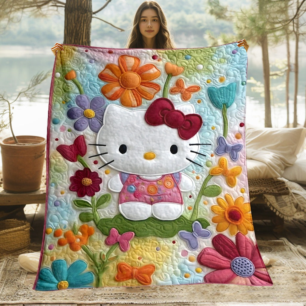 Soft Flannel Blanket – Iconic Face & Bow with Floral Daisy Rose Print | Lightweight All-Season Bedspread for Adults | 3 Sizes | Pink & Turquoise