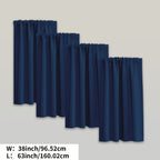 Blackout Curtains Rod Pocket 4 Panels - Thermal Insulated Room Darkening Noise Reducing Matte Drapes for Bedroom Living Room Office, 9 Colors 11 Sizes