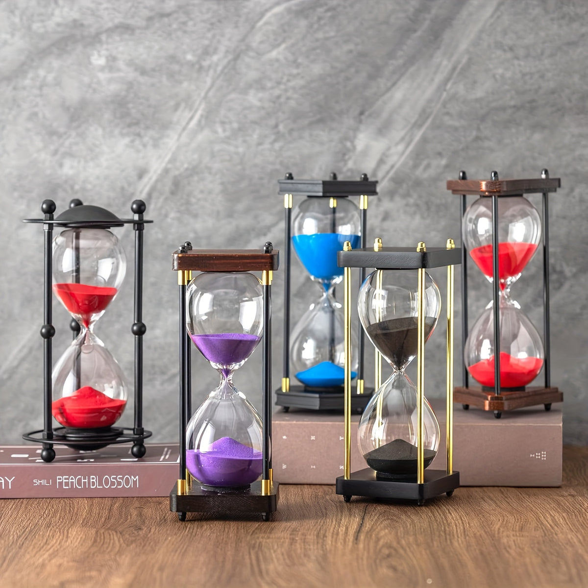 Decorative Hourglass Timer 60 Minute with Wooden Frame - Large Sand Timer for Kitchen Cooking, Home Office Bedroom Decor, Unique Gift for Birthday, Valentine's Day & Holidays