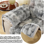 Plush Faux Rabbit Sofa Cover Set 4 Piece Thick Warm Non-Slip Machine Washable – Modern Pet-Friendly Couch Protector for Autumn & Winter – Gradient Colors