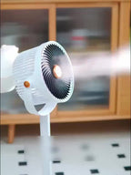 5-in-1 RV Ventilation USB Fan 4000mAh 5 Speed Settings Dual Head Type-C & USB Charging Port for Indoor Outdoor Bedroom Office Camping RV Personal Cooling
