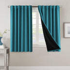 Blackout Curtains 2 Panels 100% Room Darkening 96 Inch Long – Triple Weave Thermal Insulated Back Tab & Rod Pocket Window Drapes for Bedroom & Living Room