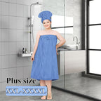 Coral Velvet Bath Wrap Towel Skirt & Dry Hair Hat Set with Pockets - Super Absorbent Machine Washable Spa Bathrobe Bag for Women Home Lounge Bedroom | Nuvia Haven