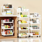 Shoe Rack with Wheels 3/4/5 Tier White Metal Shoe Storage Rack with Hooks Rolling Shelving Unit for Entryway Bedroom Closet Kitchen Office