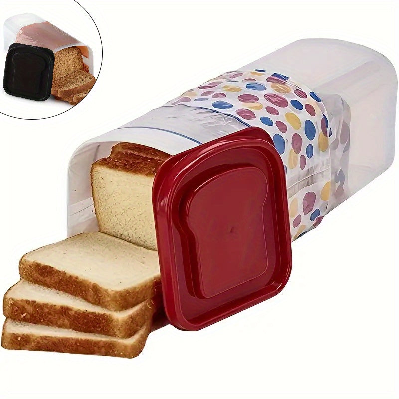 Bread Box Stackable Food Storage Container with Leak-Proof Lid – Large Capacity Portable Reusable Toast Storage Box for Kitchen Organization & Camping