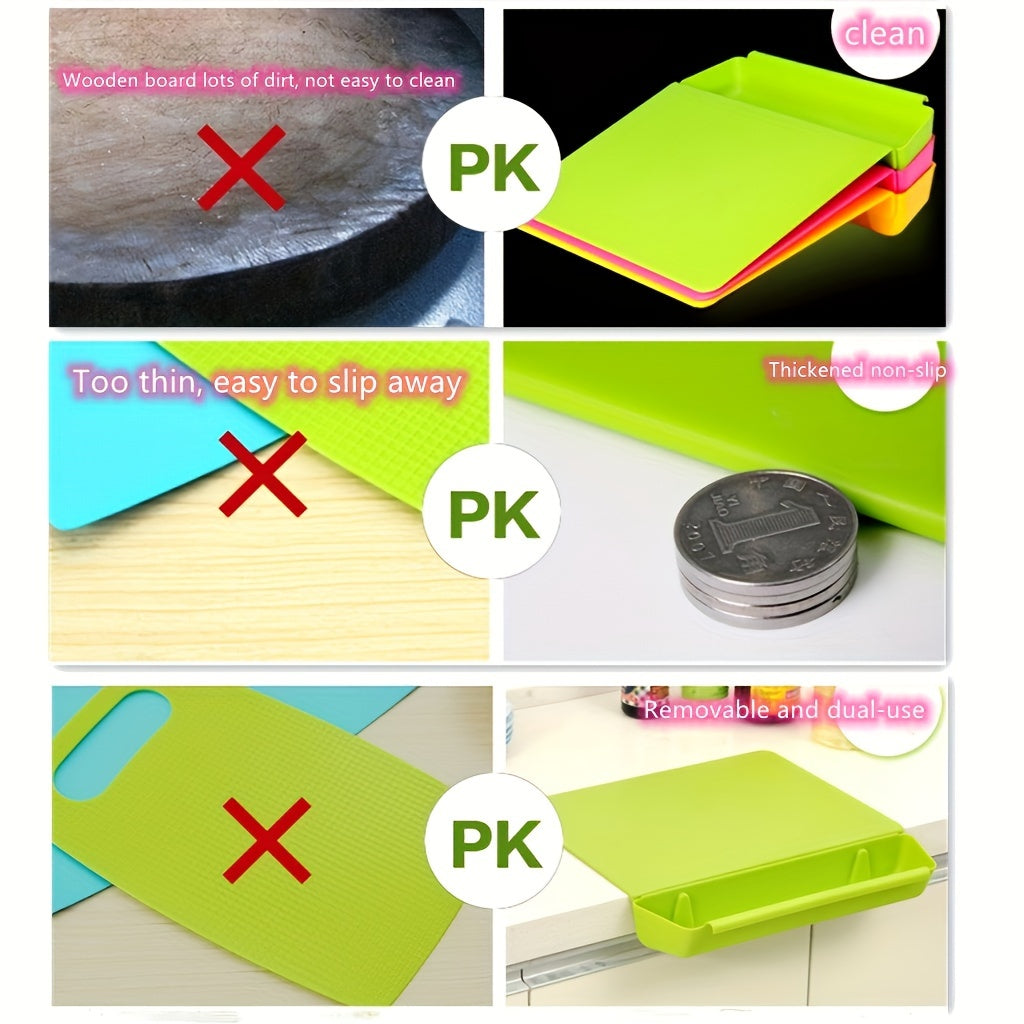 2-in-1 Non-Slip Cutting Board with Detachable Food Container – Dishwasher Safe Kitchen Essential for Vegetables & Fruits