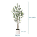 Faux Olive Tree in White Pot – 5/6/7 Ft Multi-Trunk Tall Artificial Olive Plant with 450/630/810 Lifelike Leaves & Fruits, Perfect for Indoor Outdoor Living Room Home Office Holiday Decor