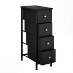 4-Tier Tall Narrow Storage Cabinet | Slim Bathroom & Kitchen Organizer, 29.5"H x 16.5"W x 9.5"D, Compact Shelving for Small Spaces, Easy Assembly