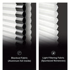 Cordless Honeycomb Blinds No Drill No Tools – Cellular Shades Color-Matched Easy Install Window Blinds for Bedroom Living Room & Office