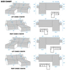 L-Shaped Sectional Sofa Cover 100% Liquid-Resistant Couch Slipcover with Non-Slip Straps for Dogs Cats Pets Left Right Chaise