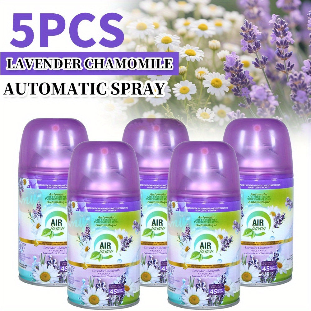 8-Scent Automatic Air Freshener Refills 5-Pack or 2-Pack – Odor Eliminator Room Spray for Home Bathroom Car Office Closet Fabric, Multi-Scent Fresh