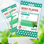 Mint Flavor Dental Floss Picks 300 600 Count Disposable PE Floss Sticks Upgraded Thinner Stronger Plaque Removal Travel Oral Care Fresh Breath