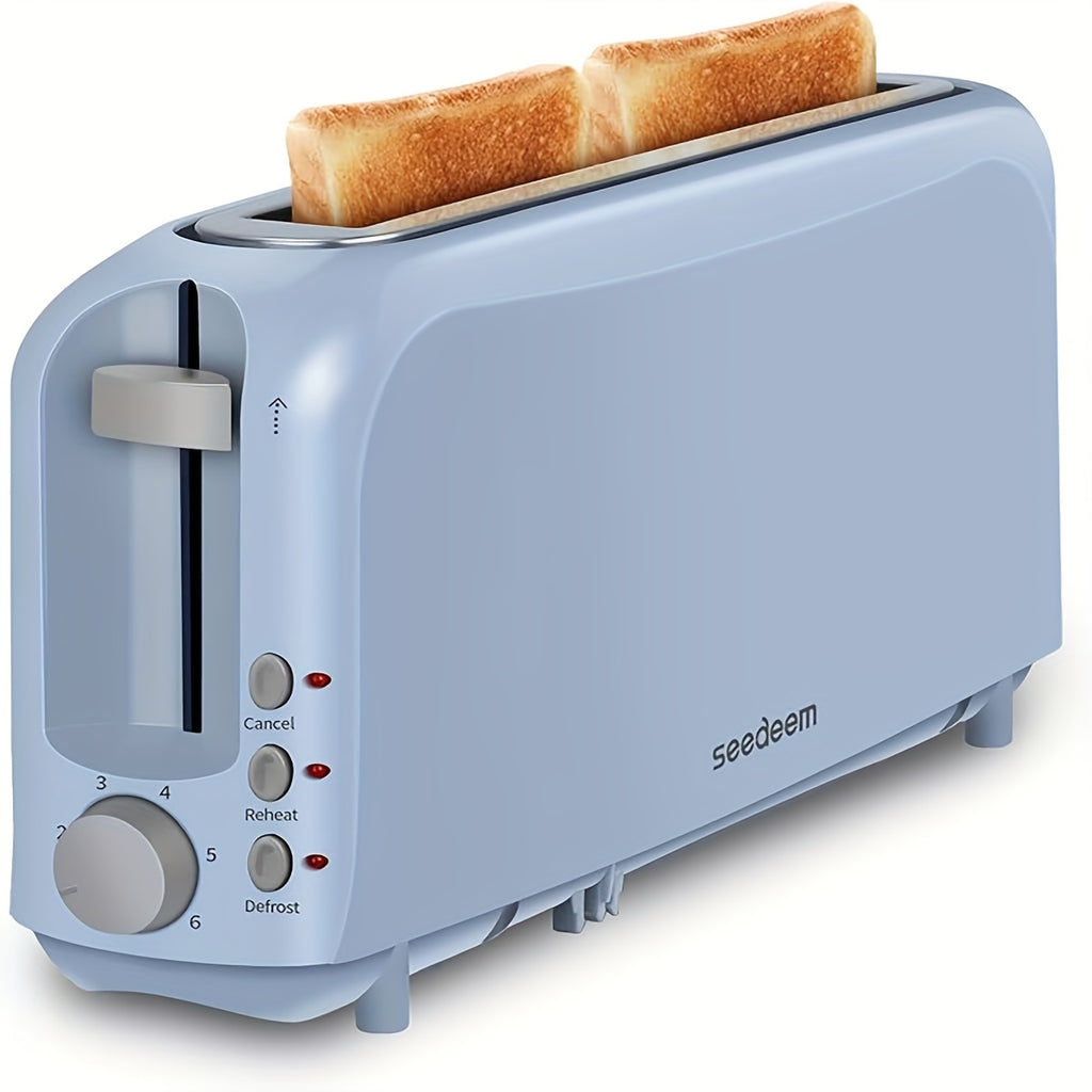 2-Slice Slim Toaster – 6 Shade Settings, Cancel Reheat & Defrost, 10" Long Slot, Auto Shut-Off, Removable Crumb Tray | 5 Colors