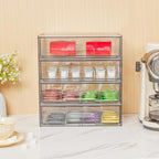 Clear Stackable Acrylic Storage Drawers 2-Pack 7.5"D x 12.1"W x 3.5"H, Transparent Plastic Organizer Bins for Desk Drawer Nightstand – BPA-Free Desktop Storage for Home Office Makeup Supplies