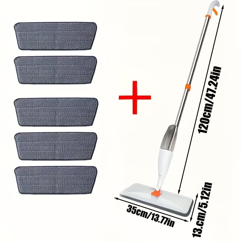 Microfiber Spray Mop with Reusable Pads for Hardwood, Tile & Ceramic Floors – Wet & Dry Cleaning Long Handle Mop