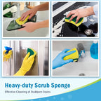 Compressed Double-Sided Kitchen Sponge Set 27 Piece, Multi-Size Dishwashing Sponges Scrubber Pads for Home Cleaning, Space-Saving Expandable Cellulose Sponges Easy to Store
