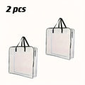 Extra Large Clear Storage Bags with Zipper & Heavy-Duty Handles – 30-Inch Transparent Organizer Bags for Christmas Decorations, Wreaths, Garlands, Clothes, Blankets & Moving, Set of 2 or 4