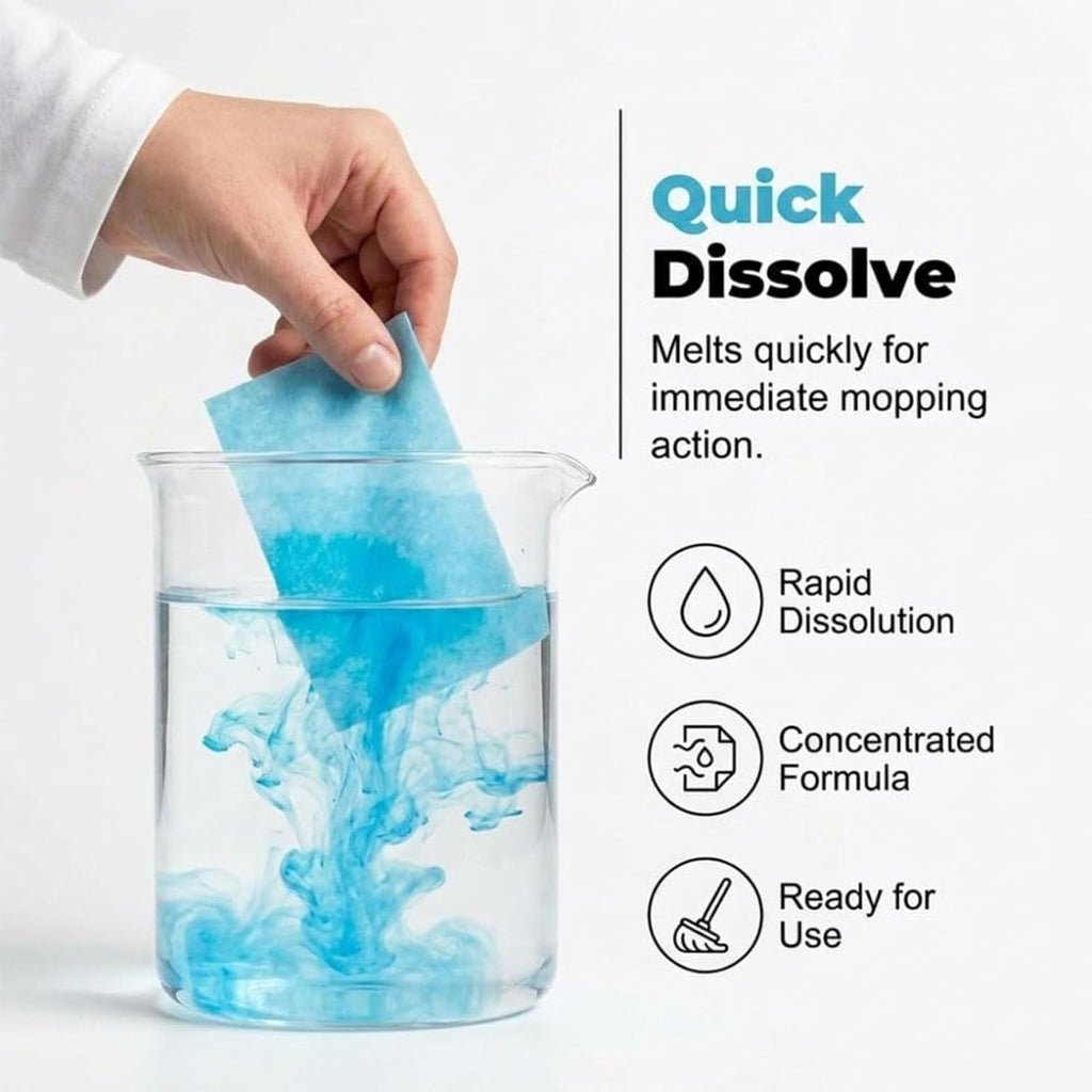Floor Cleaning Pads 30pcs Soluble Scented Tablets – Multi-Surface Cleaner for Tiles, Hardwood & Sealed Floors, Safe Non-Toxic Powerful Dirt Removal Floor Cleaning Solution