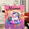 Unicorn Flannel Blanket – Soft Warm Digital Print Fleece Plush Throw for Kids | Machine Washable, Hypoallergenic | 30”×40” | 5 Designs