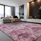 Velvet Shag Area Rug with Non-Slip Backing – Super Soft Plush Indoor Carpet for Living Room, Bedroom & Kitchen, Tie-Dye & Solid Colors, 5 Sizes