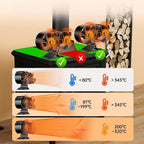 Wood Stove Fan 8-Blade Dual Motor Heat Powered Fireplace Fan for Wood Log Burner Stove Buddy Heater No Electricity Required Silent Operation Model 800B7 500J