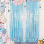 Sequin Curtain Backdrop Panels 24x84 Inches Set of 2 – Glitter Shimmer Party Backdrop for Weddings Birthdays Baby Showers Proms & Photo Booths, 31 Colors