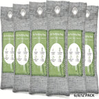 Bamboo Charcoal Air Purifying Bags Odor Absorber – Activated Charcoal Moisture Absorber & Natural Deodorizer for Car, Closet, Shoes, Bathroom & Home, 6 to 16 Pack