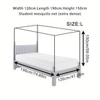 4-Corner Bed Canopy Mosquito Net – Bedroom & Camping | M / L / XL / 2XL