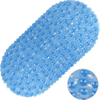 Non-Slip Bathtub Mat 27x14 Inch, Pebble Texture Suction Cup Shower Mat – Double-Sided Anti-Slip Soft PVC Tub Mat for Elderly & Kids, Machine Washable