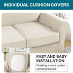 Grid Pattern Elastic Sofa Cover – Anti-Slip Full Coverage Stretchable Sofa Protector Machine Washable Classic Design for Living Room Bedroom Office