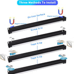 Black Light Bar 10W 1ft LED UV Blacklight Strip Lights – Magnetic Mount for Glow Party, Tapestry, Poster, Body Paint, Cabinet & Display – 2 to 14 Pack
