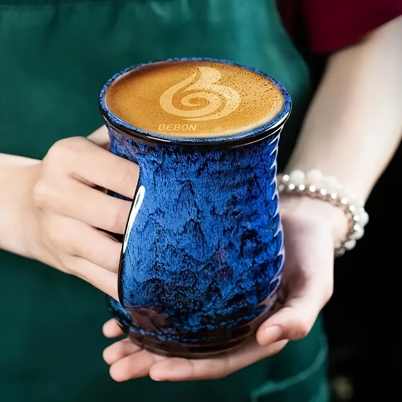 Large Ceramic Coffee Mug 18.94oz Vintage Kiln Fired Speckled Glaze Insulated Cup for Home Office Coffee Bar Holiday Gift