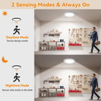 Wireless Rechargeable Ceiling Light Magnetic No Wiring Required Remote Dimmable 3 Color Temperatures Timer for Wardrobe Bathroom Corridor Closet