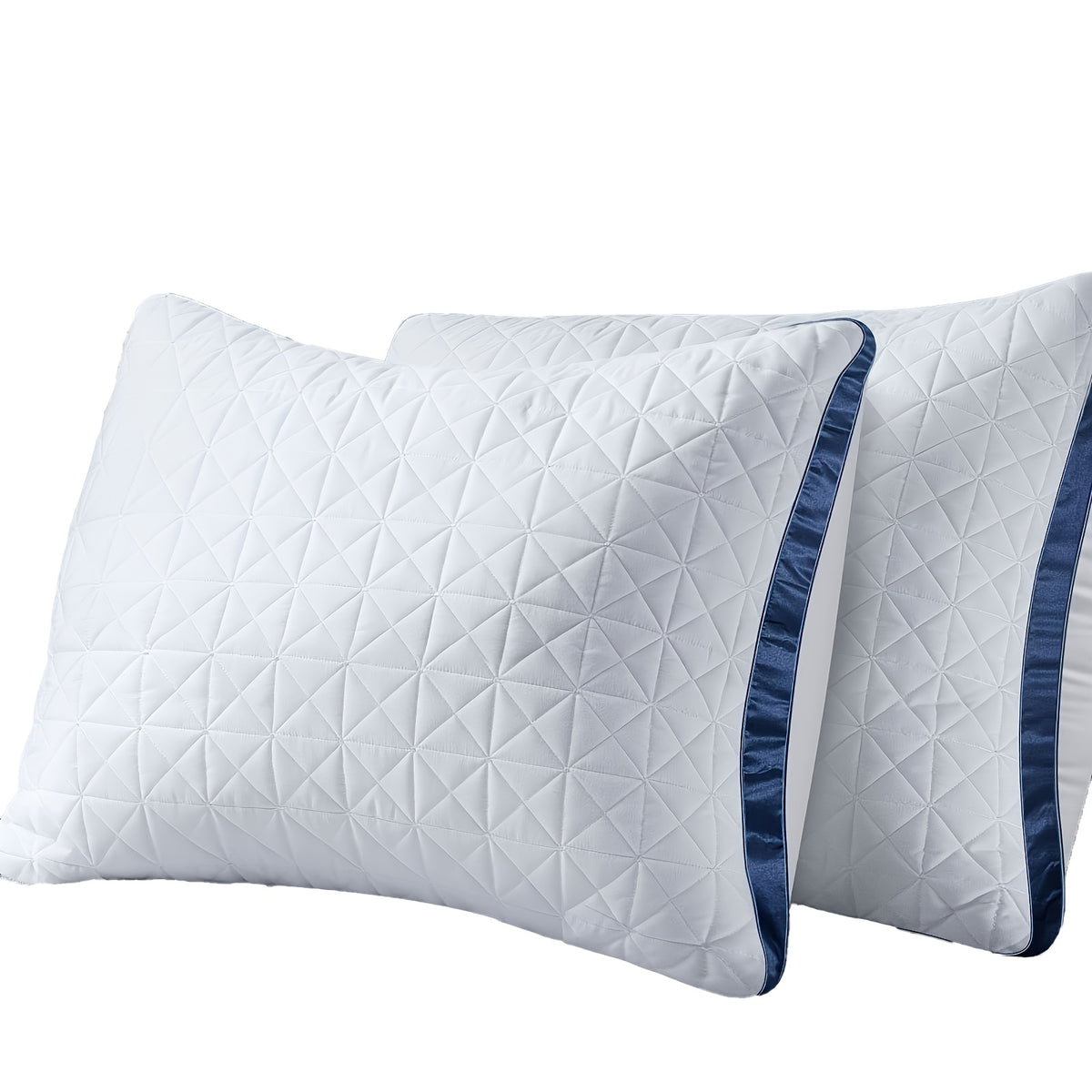 Firm Supportive Sleep Pillows Set 2/4 Pack – Hotel-Grade Cool-Touch, Soft Fiber Fill, Back Stomach Side Sleeper Pillow Standard Queen King