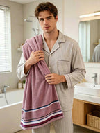 100% Cotton Bath Towel 27.6x55in – GSM360 Super Soft Absorbent Quick-Dry Towel, Skin-Friendly Bathroom Essential & Gift for Family (6 Colors)