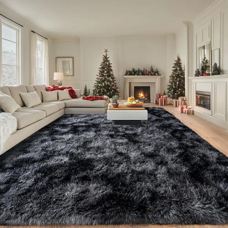 Fluffy Shag Area Rug 8x10 Ft Fuzzy Plush Non-Slip Soft Furry Carpet Living Room Bedroom Modern Shaggy Rug Christmas Gift