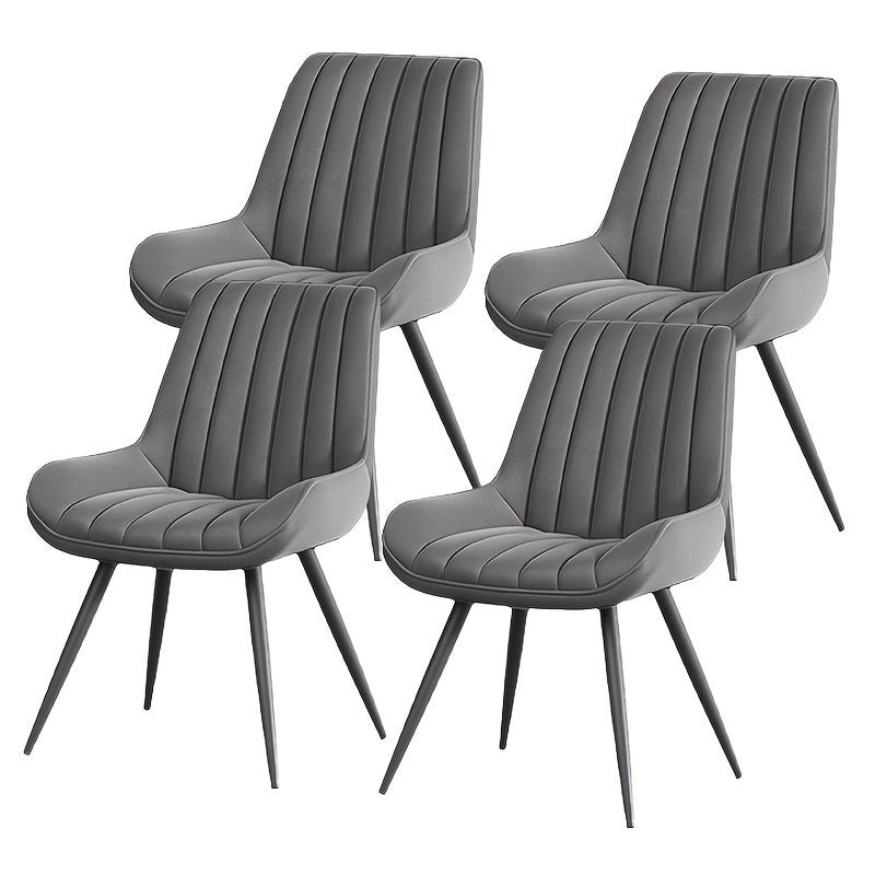 Modern Upholstered Dining Chairs Set of 2 or 4 – Thick Cushion Fabric Side Chairs with Metal Legs | Kitchen, Dining Room, Office & Bar