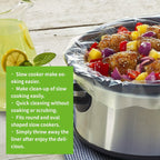 Slow Cooker Liners 40 Pack 13x21 Inch Disposable Pot Liners Fit 3-8 Quart Oval and Round Slow Cookers BPA-Free Heat Resistant to 375F Easy Cleanup
