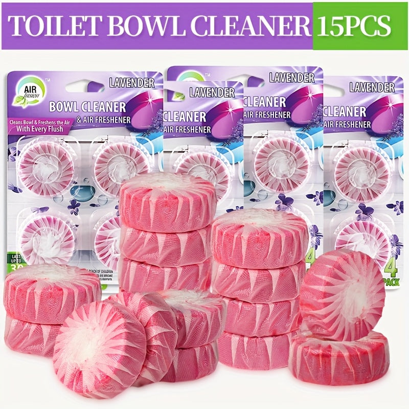 Automatic Toilet Cleaner Tablets Drop-In Tank Formula – Powerful Stain Removal & Long-Lasting Deodorizing Fresh Linen Scent for Home Bathroom Hygiene, Available in 11, 15 & 31 Pack Options