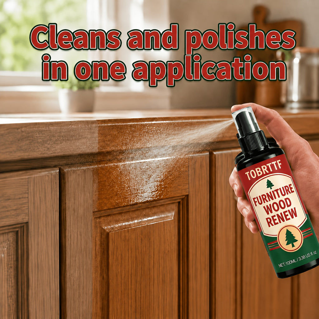 Furniture Wood Renovation Spray 3.38oz Wood Care Restoration Agent for Matte Wood Cabinets Tables Chairs Floors Surface Maintenance Cleaning Spray for Home Wood Surfaces