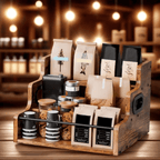 3-Step Solid Wood Liquor Bottle Display Shelf Countertop Wine Rack Bar Organizer for Whiskey Spirits Coffee Syrup Spice Bottles Home Bar Kitchen
