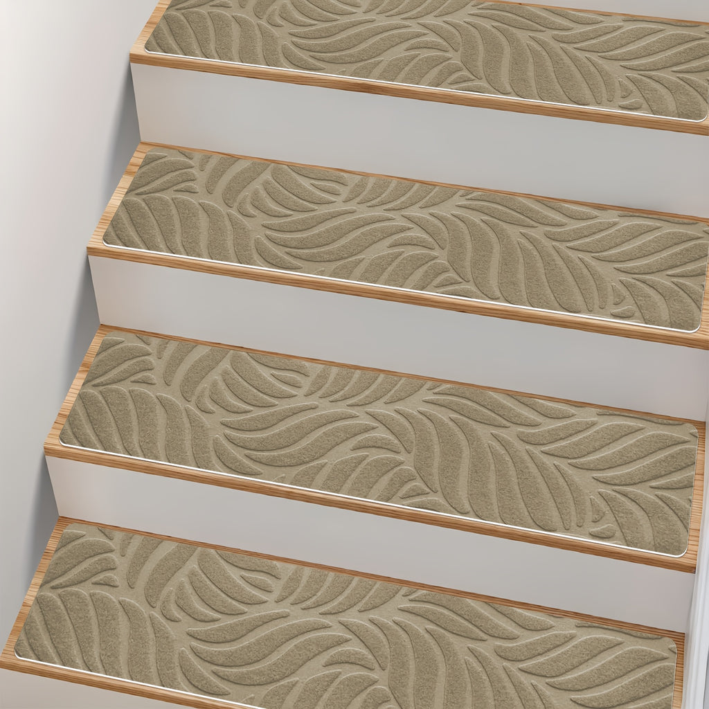 Non-Slip Stair Treads Self-Adhesive 4mm TPR Stair Mats for Hardwood Floors Indoor Stairs Carpet Pads 6pcs or 15pcs Set