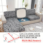 Floral Pattern Sofa Cover Breathable Soft Machine Washable All Season Light Grey Fits 1 to 4 Seater Chaise Longue and Backrest Options