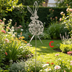 Stainless Steel Dancing Flower Fairy & Dandelion Garden Sculpture, Weather-Resistant Metal Outdoor Art Decor for Patio, Courtyard & Lawn, No Electricity Needed, Valentine's Day & Holiday Gift