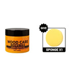 Beeswax Wood Polish & Conditioner Set with Applicator Sponge – 4.05 oz, Nourishes & Protects Wooden Furniture, Floors, Guitars & Handicrafts